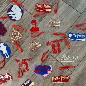 NWT Harry Potter acrylic christmas tree ornaments set of 17
